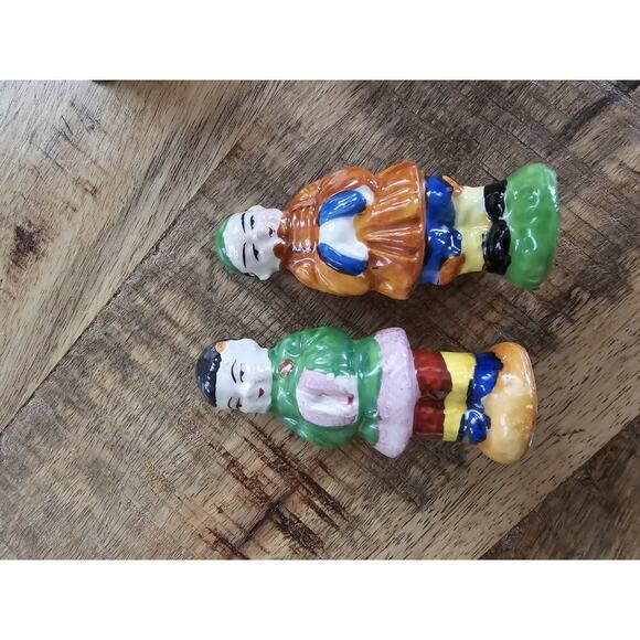 Vintage Japanese Anthropomorphic Salt & Pepper Shaker Lot Of 7 Cork - Picture 15 of 16